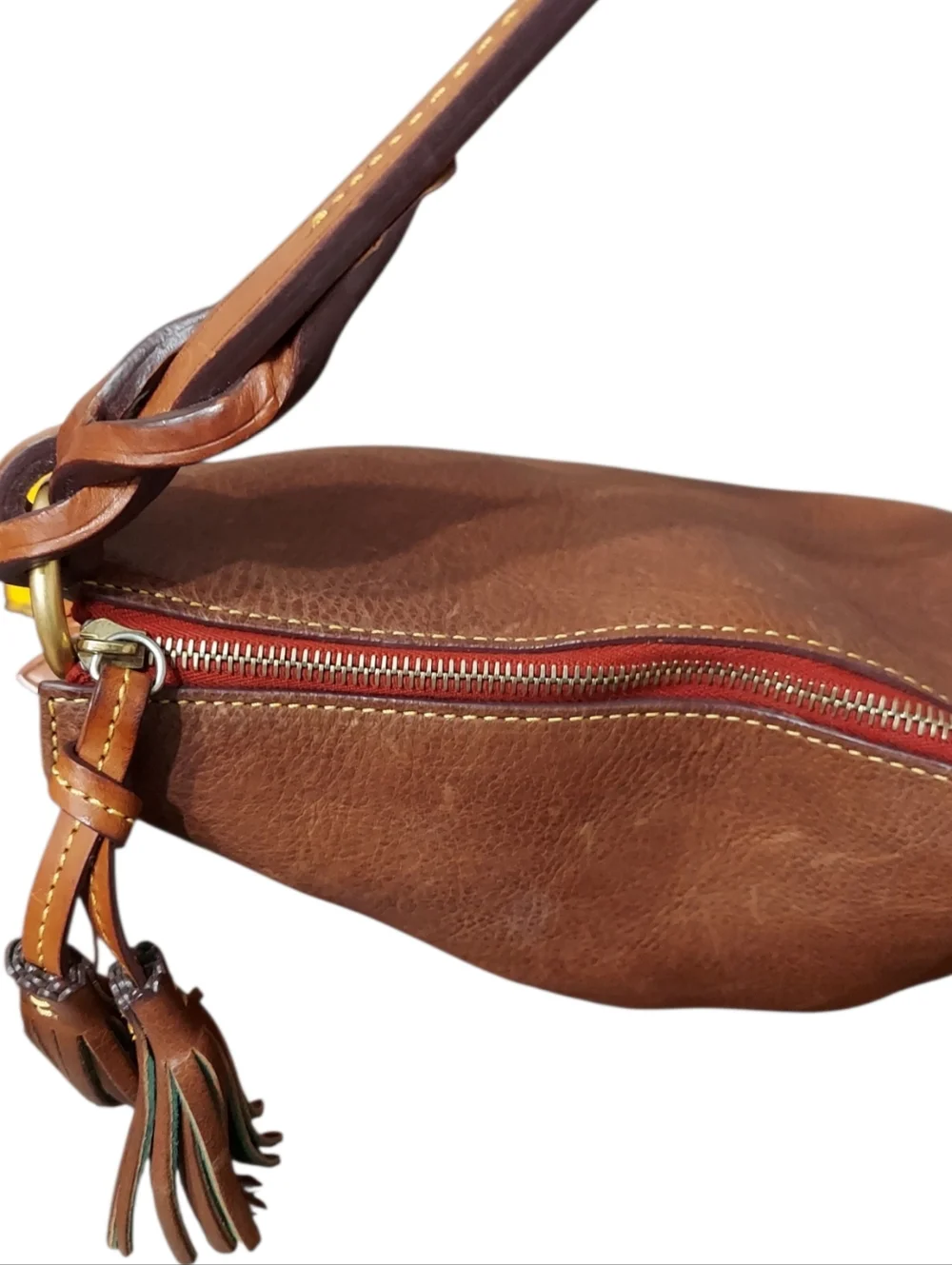 Dooney & Bourke Florentine Twist Strap Zip Hobo Bag - Picture 10 of 16